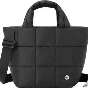 Small Puffer Bag Quilted Crossbody Bags for Women Puffy Purse Nylon Shoulder Han